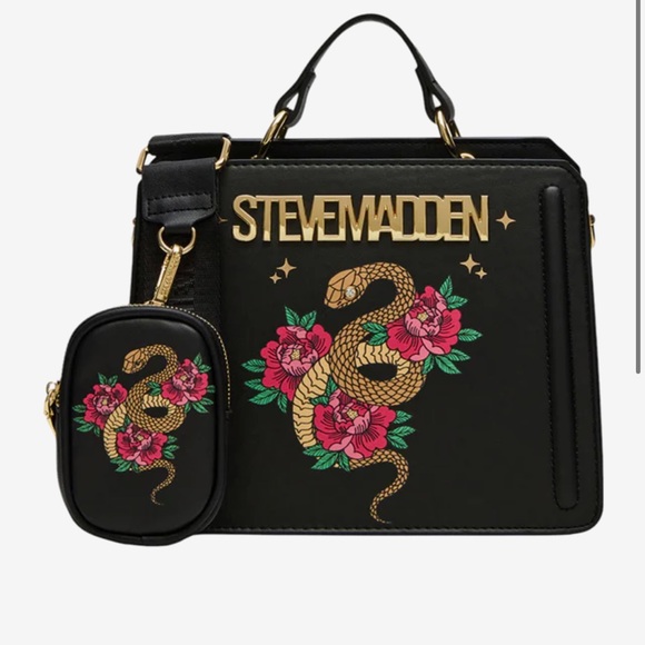 Steve Madden Handbags - New Black Steve Madden Year of the Snake Bevelyn Crossbody Bag Lunar New Year